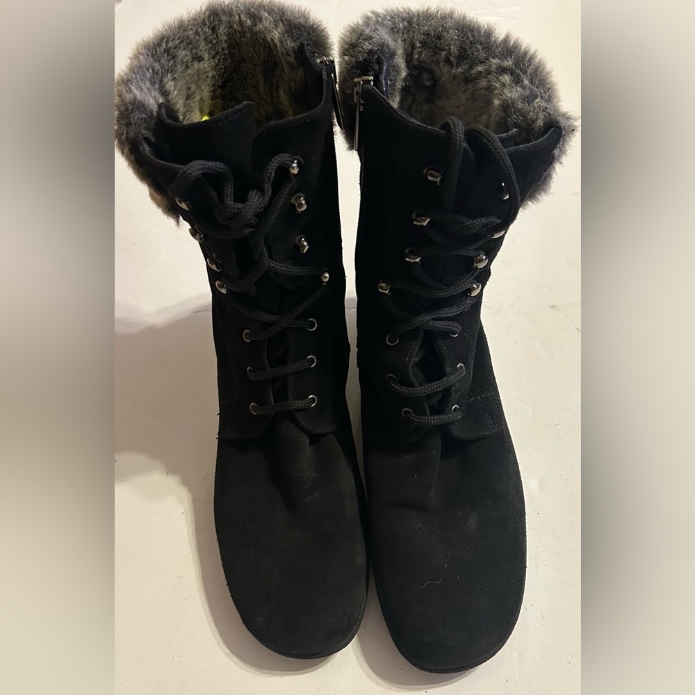 Aquatalia Black and Gray Winter Boots